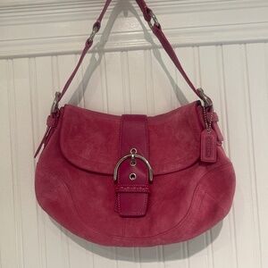 Coach Pink Signature Sufflette Handbag